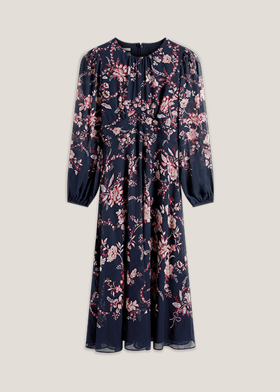 Demi Floral Silk Dress