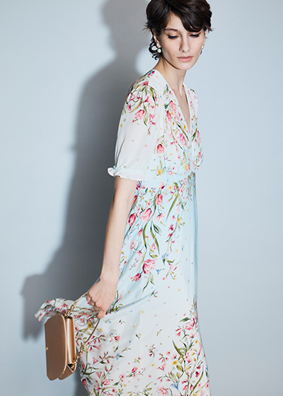 Belmond Silk Floral Ombre Dress
