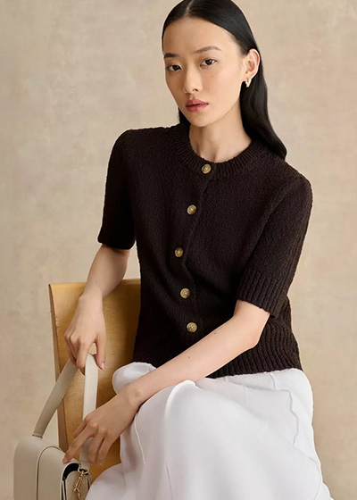 Melford Cotton Short Sleeve Cardigan