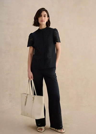 Keston Cotton Broderie Trousers