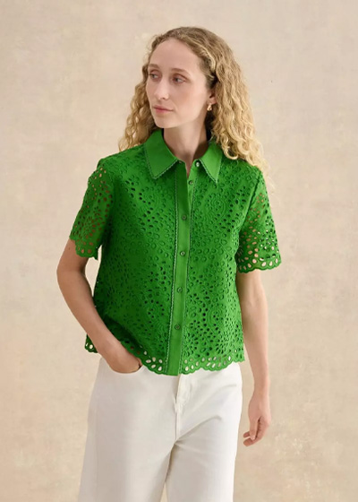 Caroline Cotton Broderie Shirt