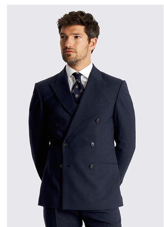 Slim Fit Navy Puppytooth Suit