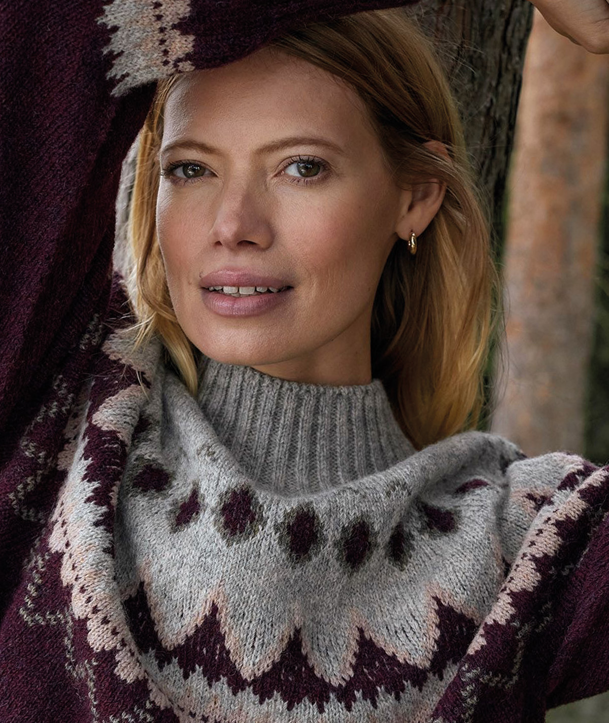 Diamond Fair Isle Jumper (damson)
