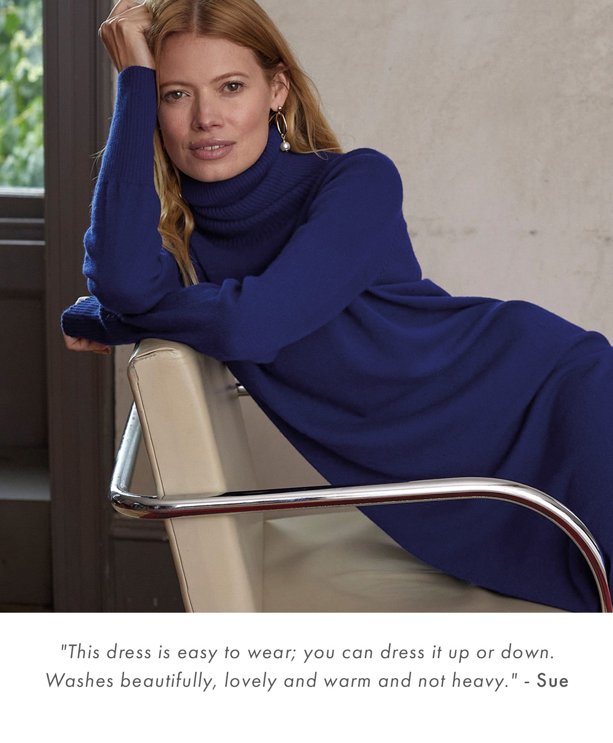 Supersoft Midi Roll Neck Dress
