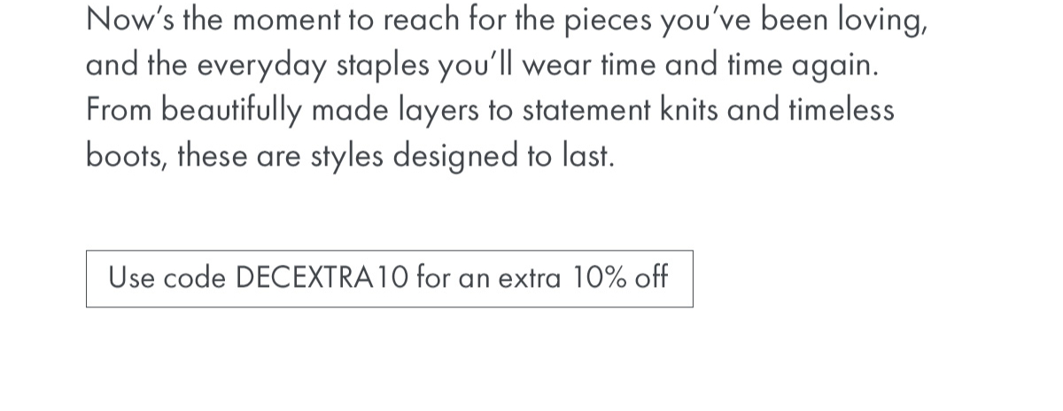 Extra 10% off SALE  |  use code DECEXTRA10