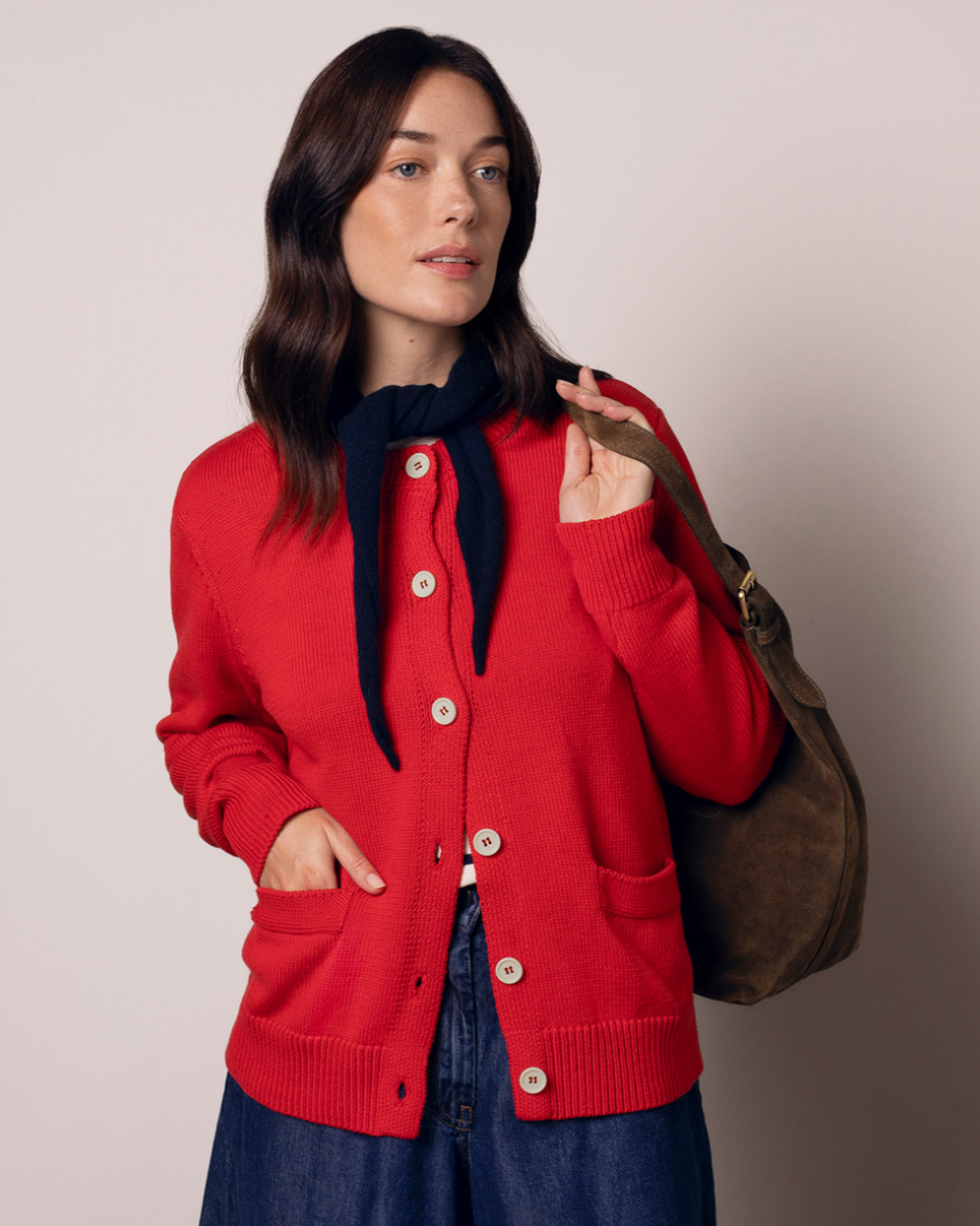 Crew Neck Cardigan