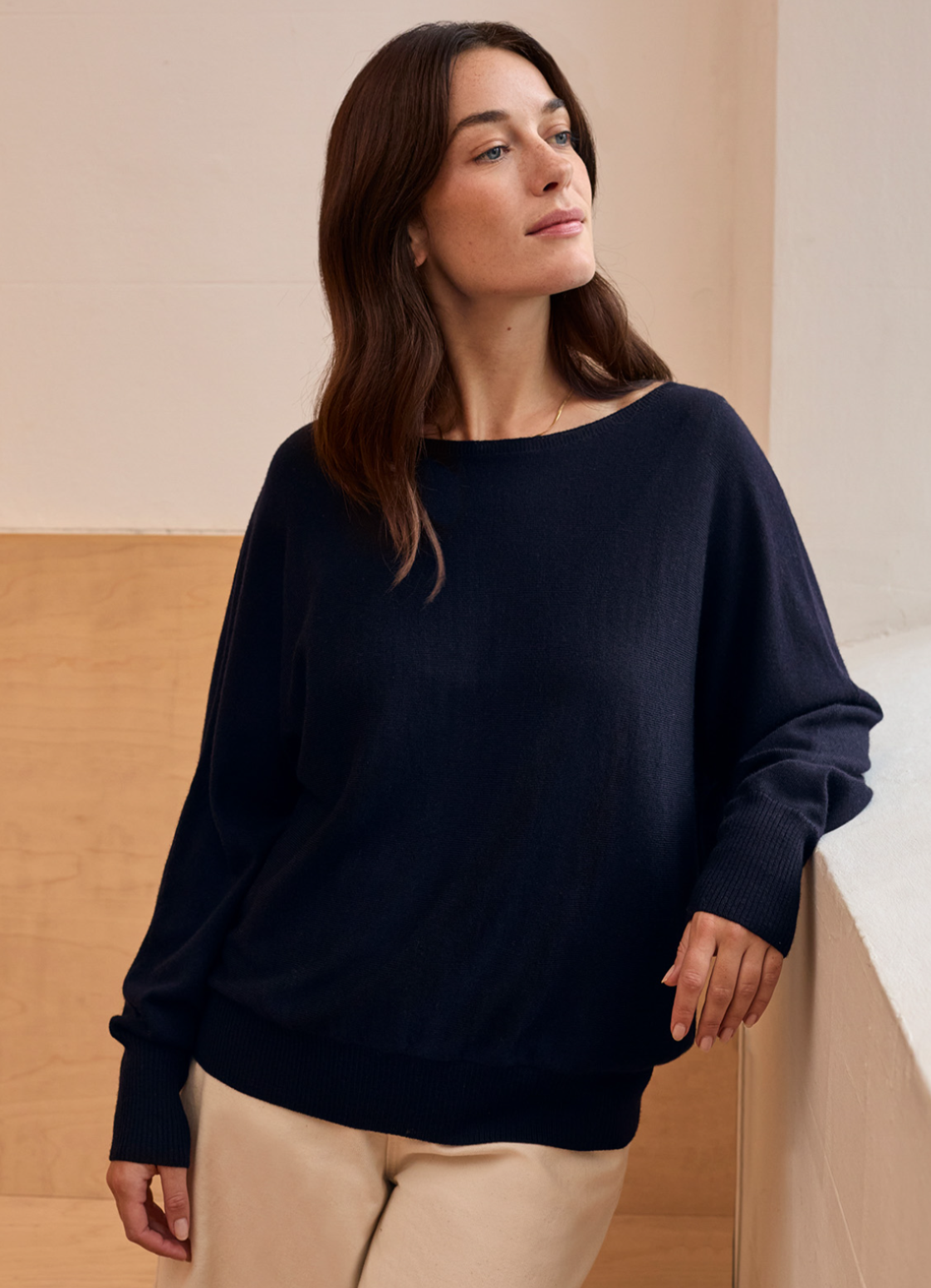 Merino Blend Fine Knit Dolman Jumper