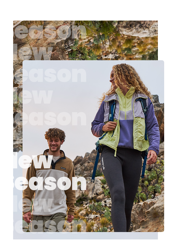 Man wearing a rucksack on a hike