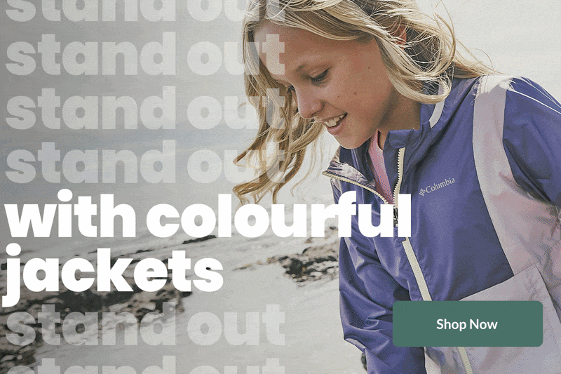 A collection of images showing people wearing colourful jackets