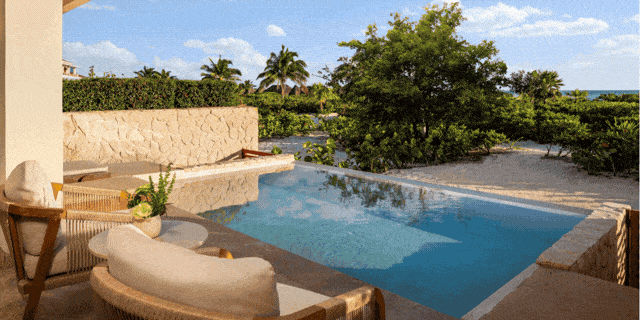Your Preferred Club Master Suite Ocean Front Private Pool with Beach Walkout