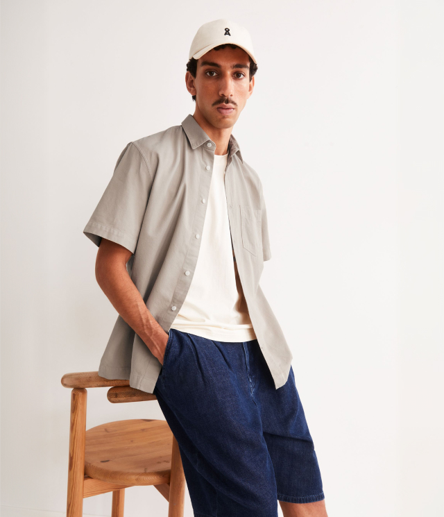 COTTON-LINEN SHORT-SLEEVE SHIRT