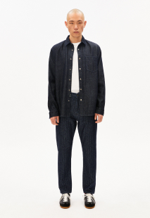 HERRINGBONE TAPERED JEANS