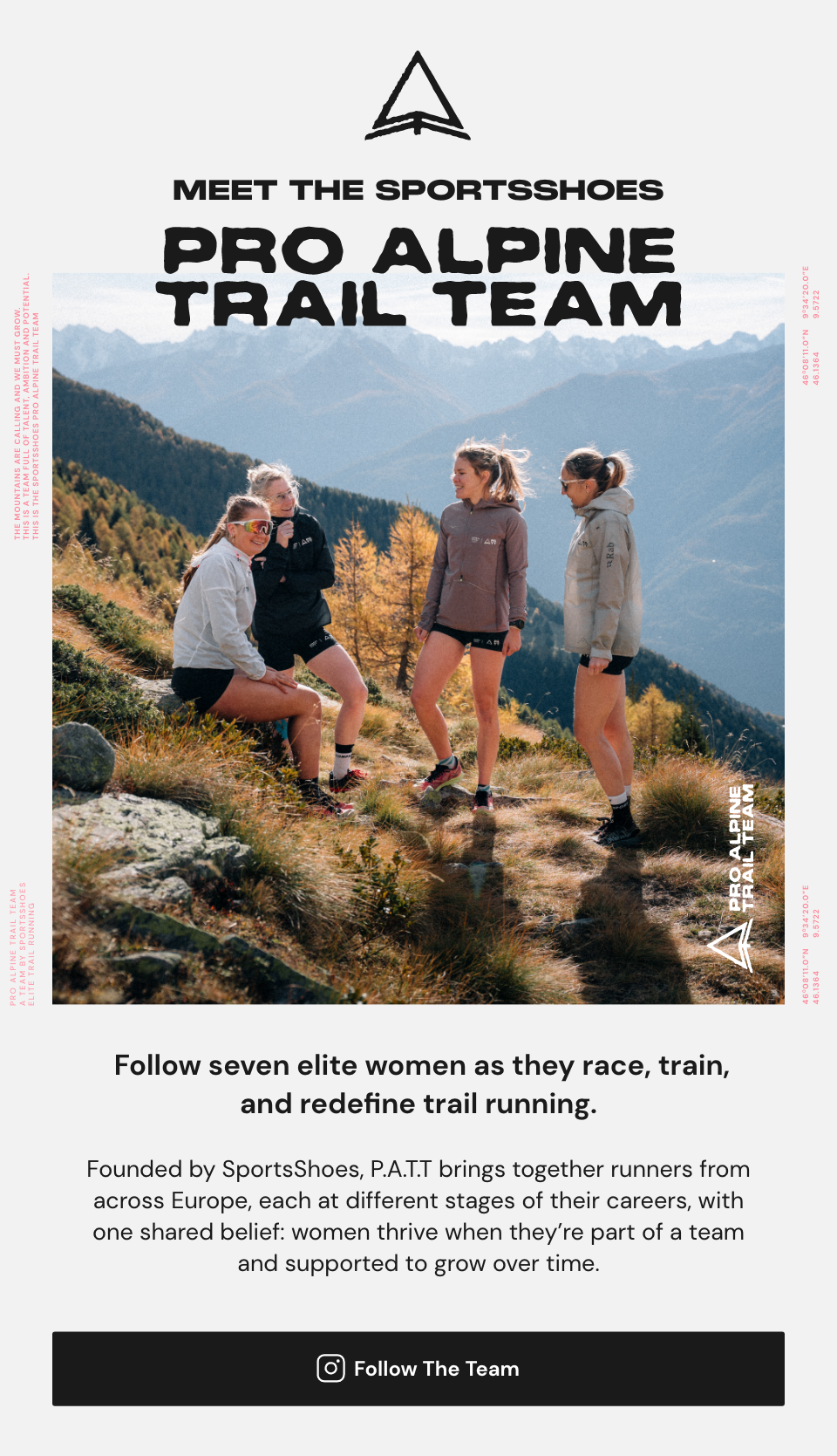 hero, Meet the Pro Alpine Trail Team