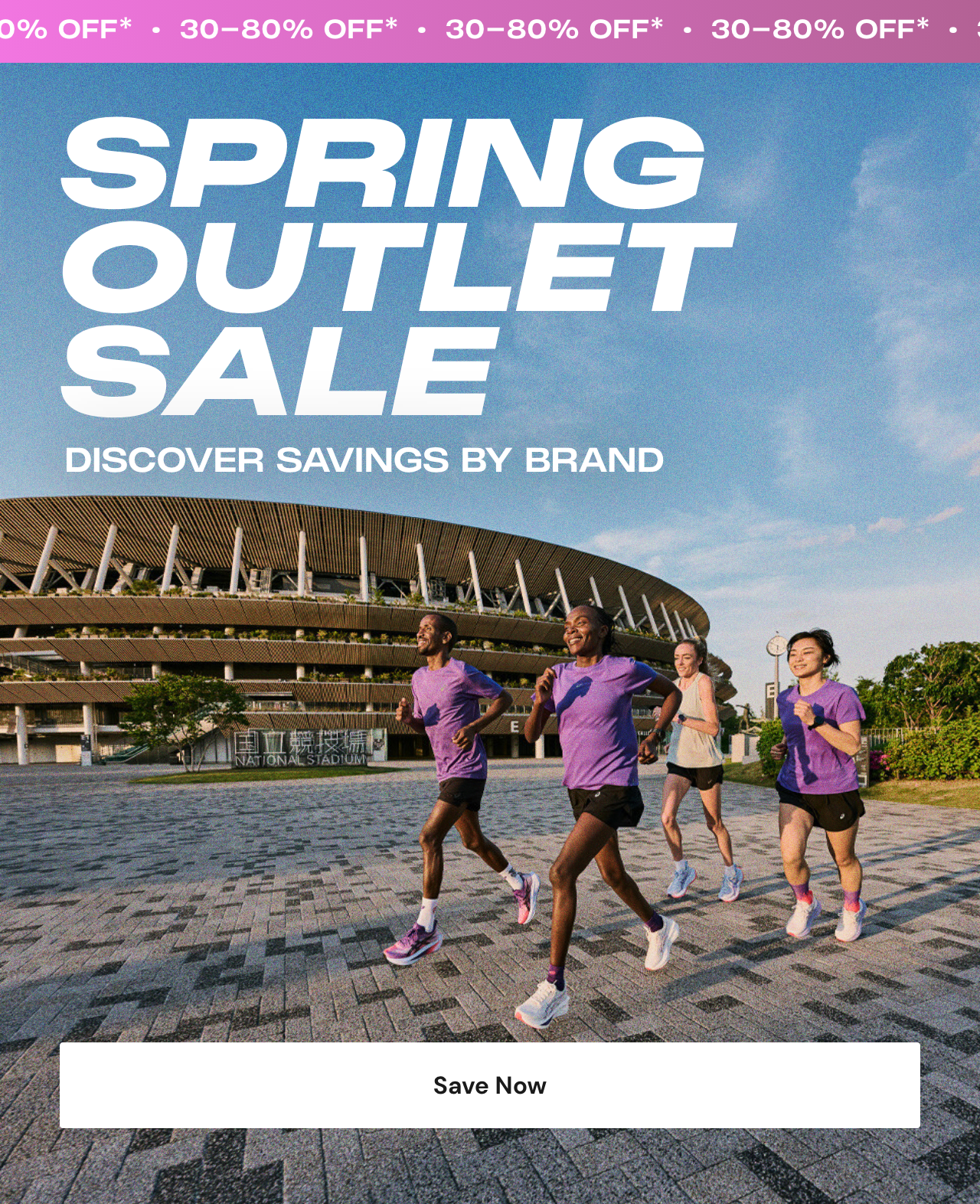 30-80% OFF Spring outlet sale, discover savings by brand, save now