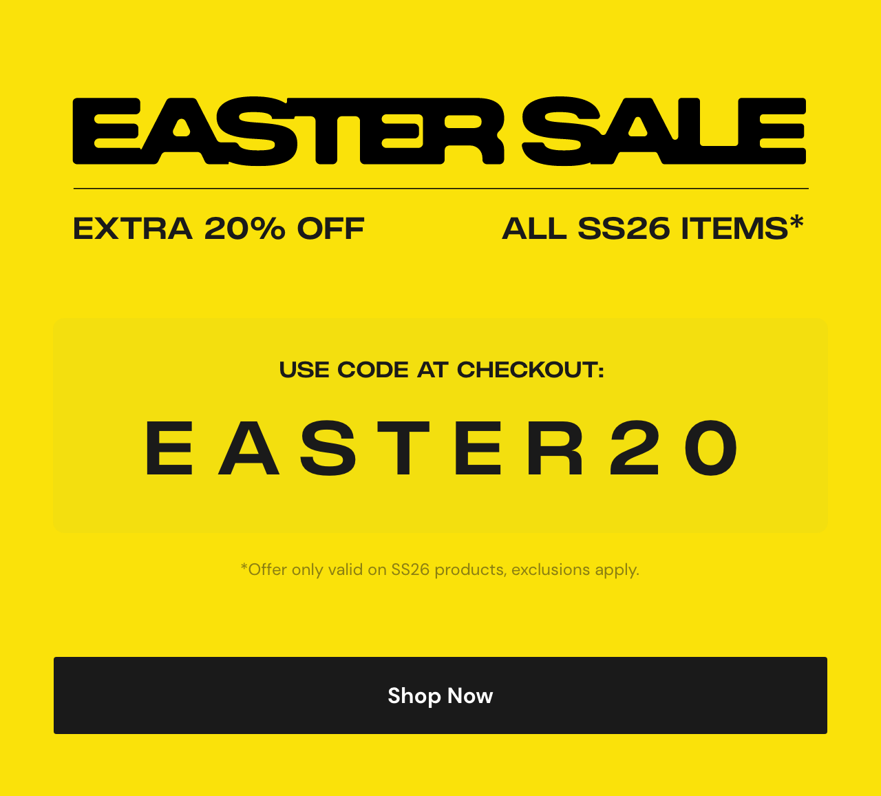 Easter Sale offer code