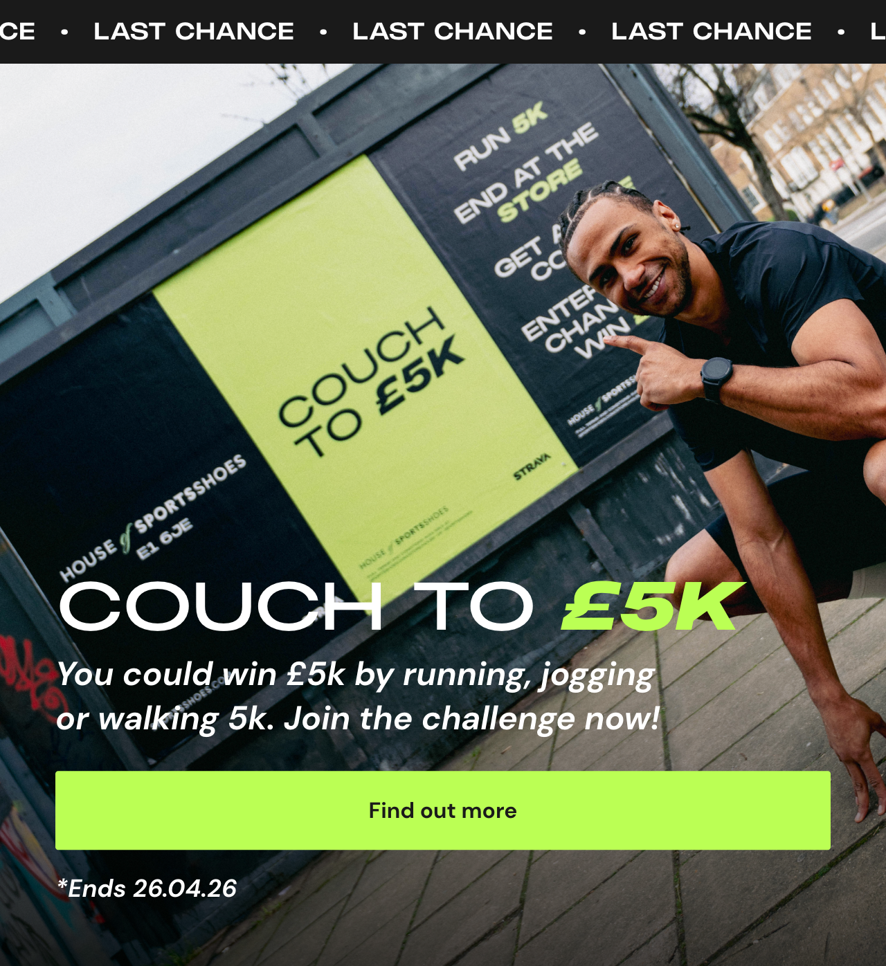 Find out more about SportsShoes' Couch to £5k Competition