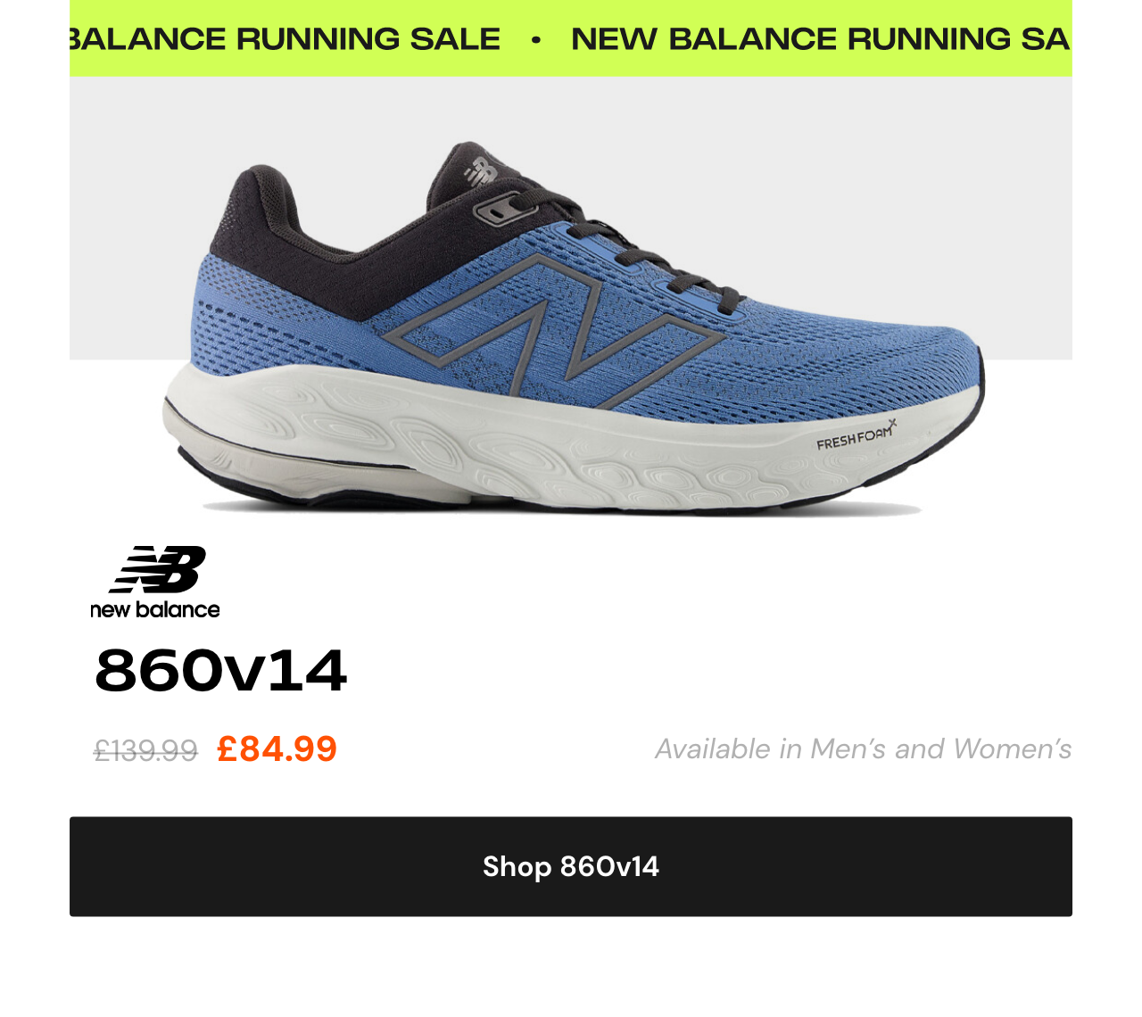 Shop New Balance 860v14 Running Shoe