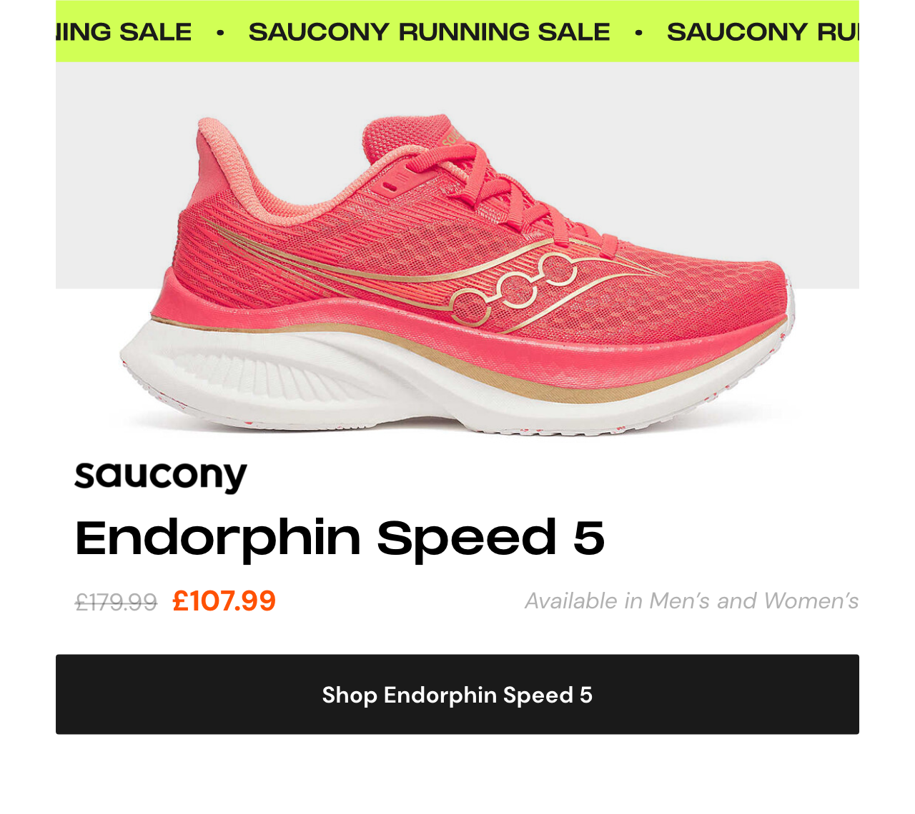 Shop Saucony Endorphin Speed 5 Running Shoe