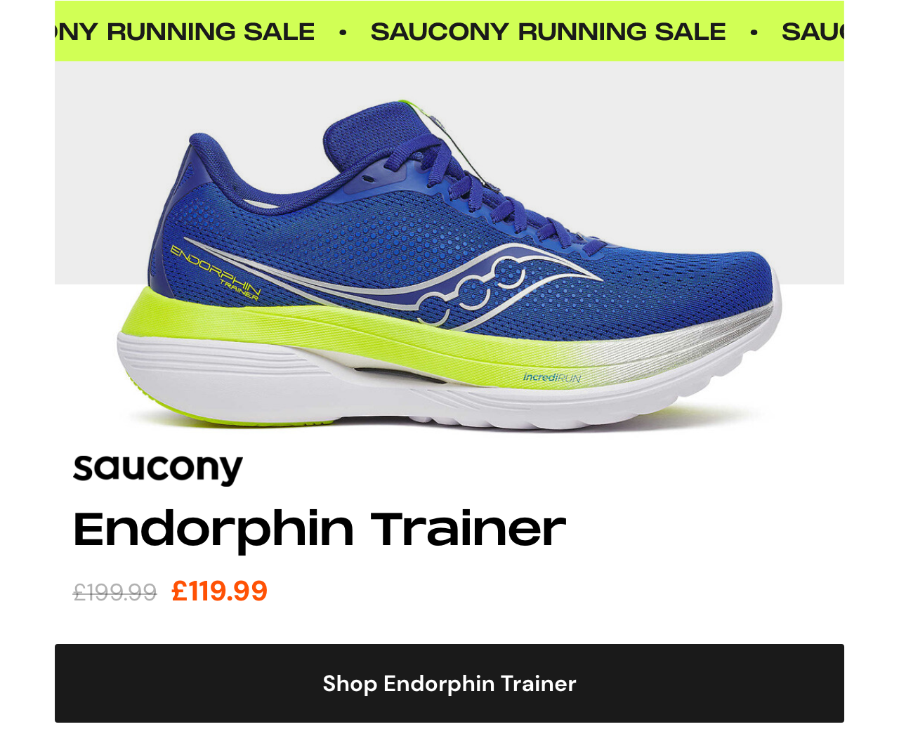 Shop Saucony Endorphin Trainer Running Shoe