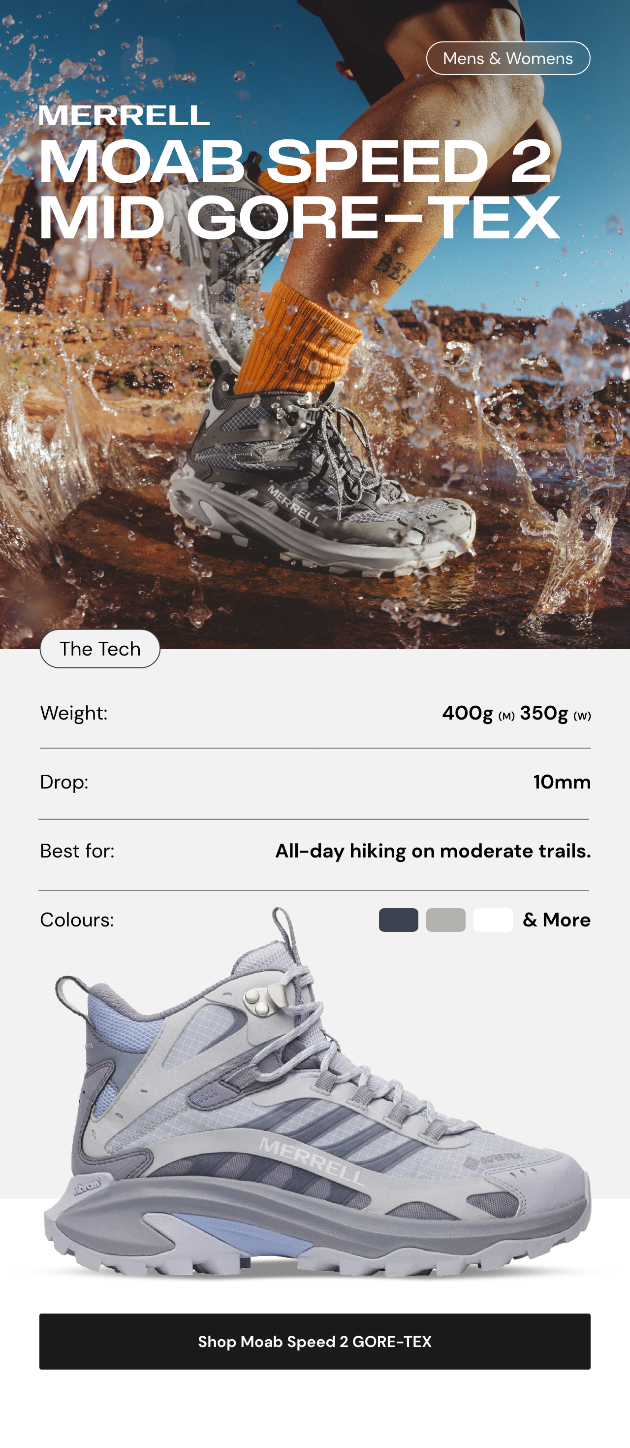Merrell Moab Speed 2 Mid GORE-TEX - Shop Moab Speed 2 Mid GORE-TEX