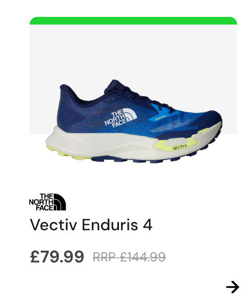 Logo: The North Face Copy: Vectiv Enduris 4 Price: £144.99 £79.99