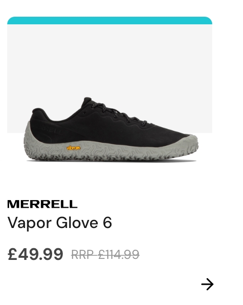 Logo: Merrell Copy: Trail Glove 7 Price: £114.99 £49.99