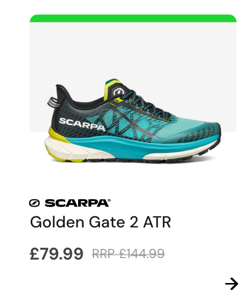 Logo: Scarpa Copy: Golden Gate 2 ATR Price: £144.99 £79.99