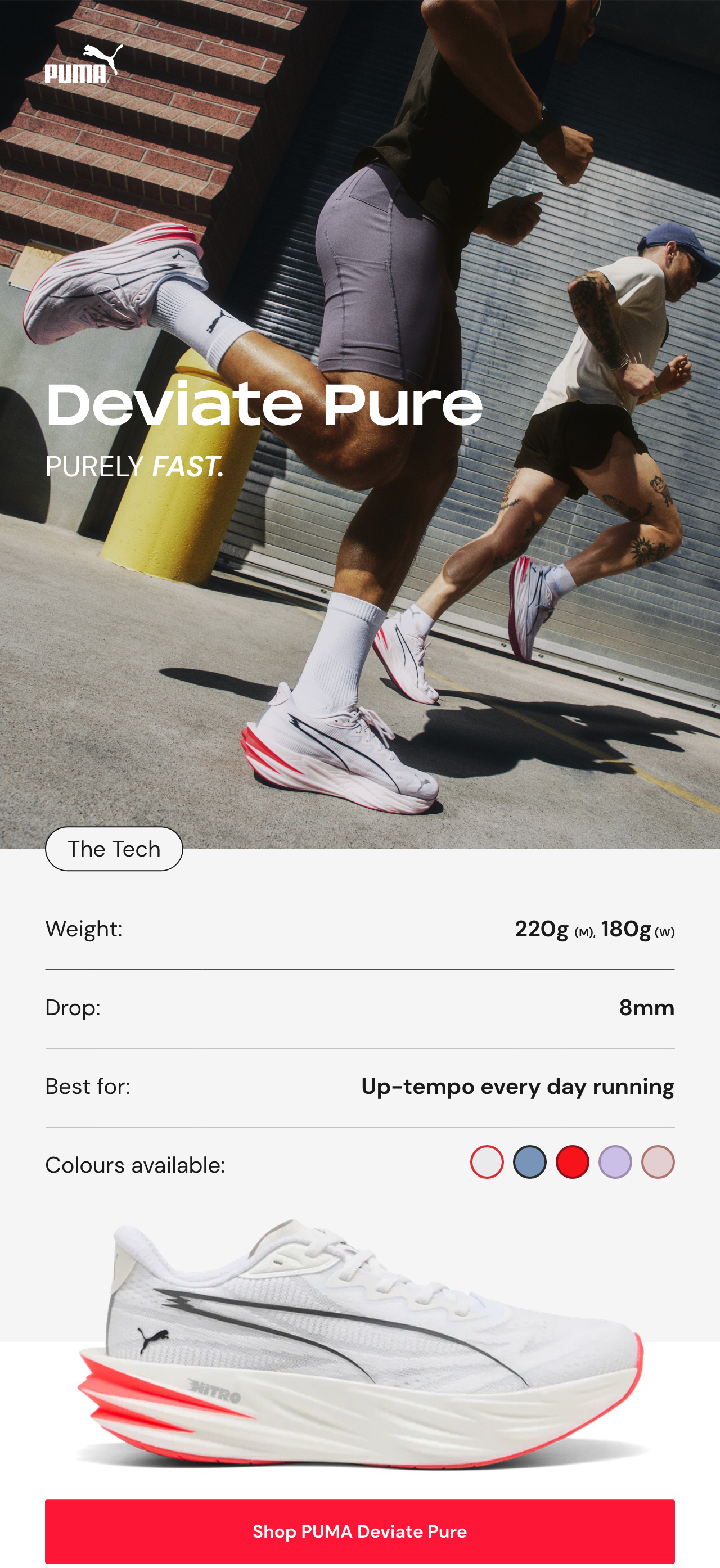 Shop Puma Deviate Pure Running Shoe
