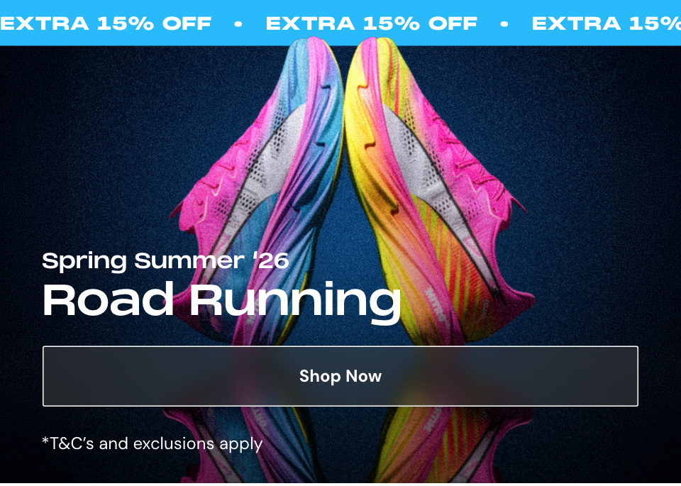 EXTRA 15% OFF* Spring Summer '26 RUNNING