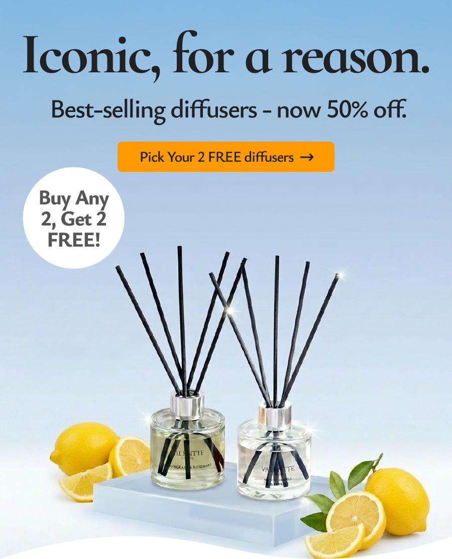 2 FREE diffusers - choose yours! Buy any 2, get 2 extra for free.