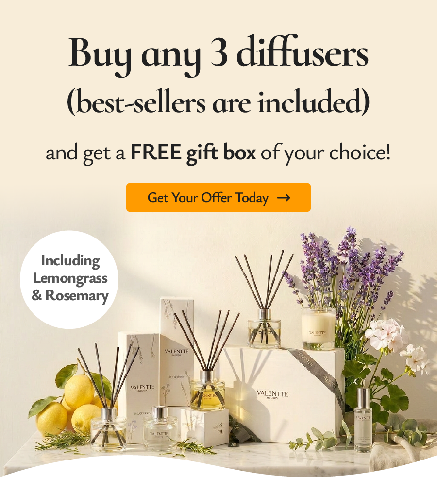 Pick any 3 diffusers (best-sellers are included!) and grab your FREE gift box.