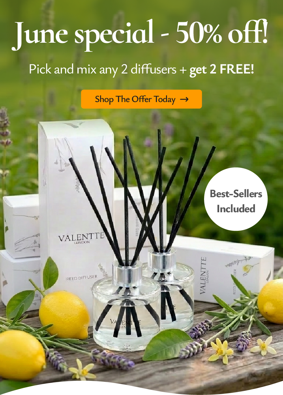 June special -  50% off! Pick and mix any 2 diffusers + get 2 FREE.