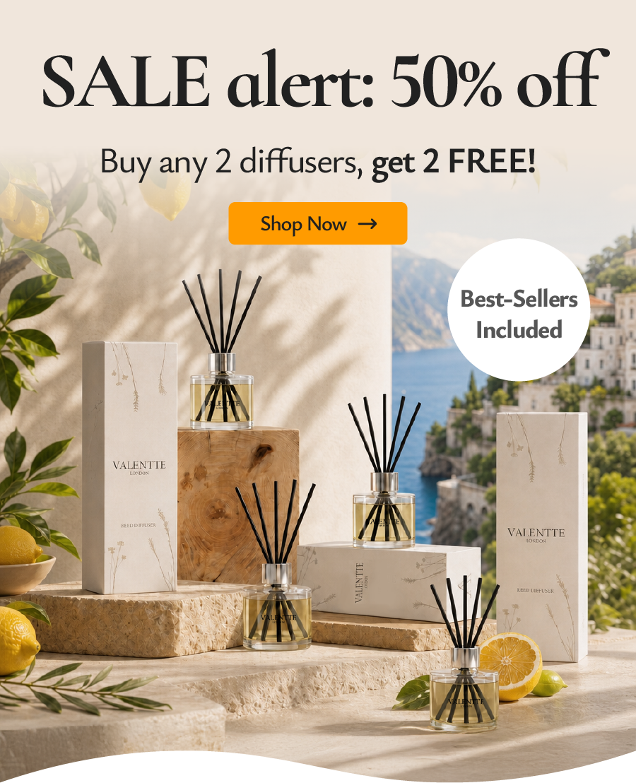 SALE alert: 50% off. Buy any 2 diffusers, get 2 FREE!