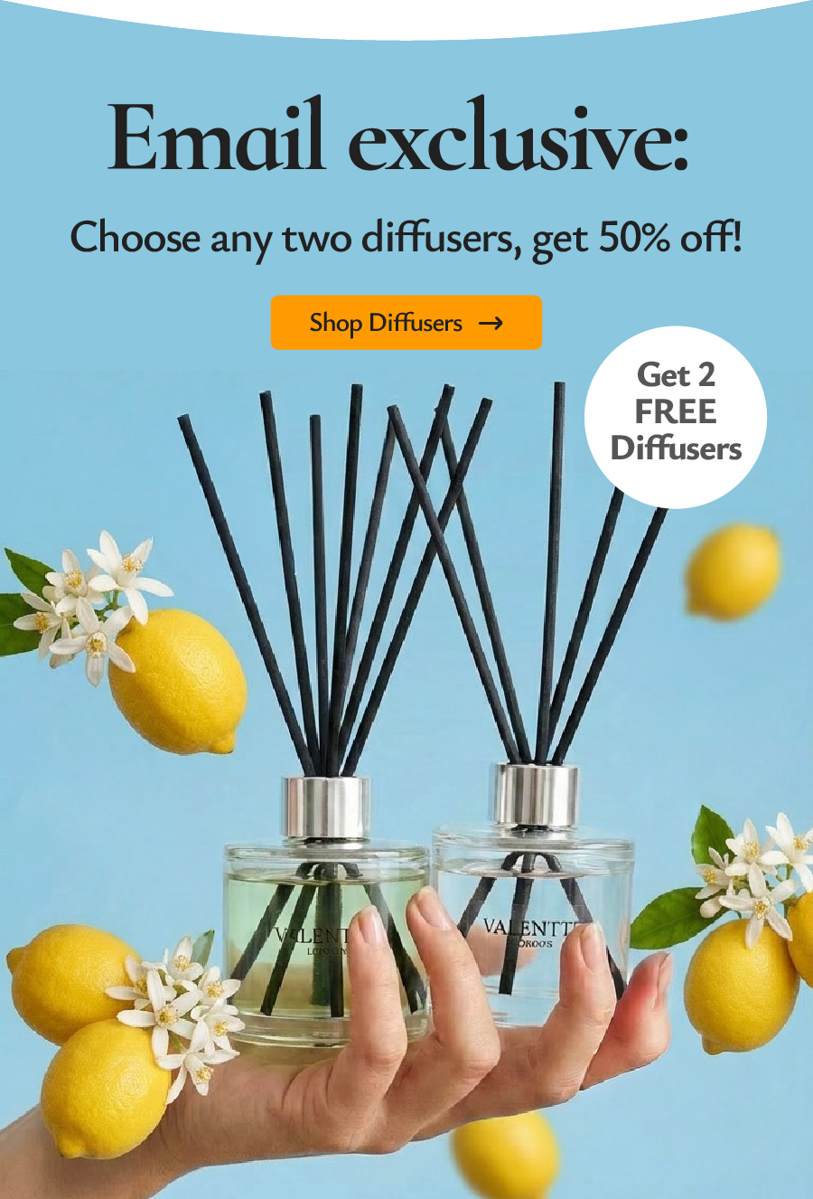 Email exclusive: choose any two, get 50% off