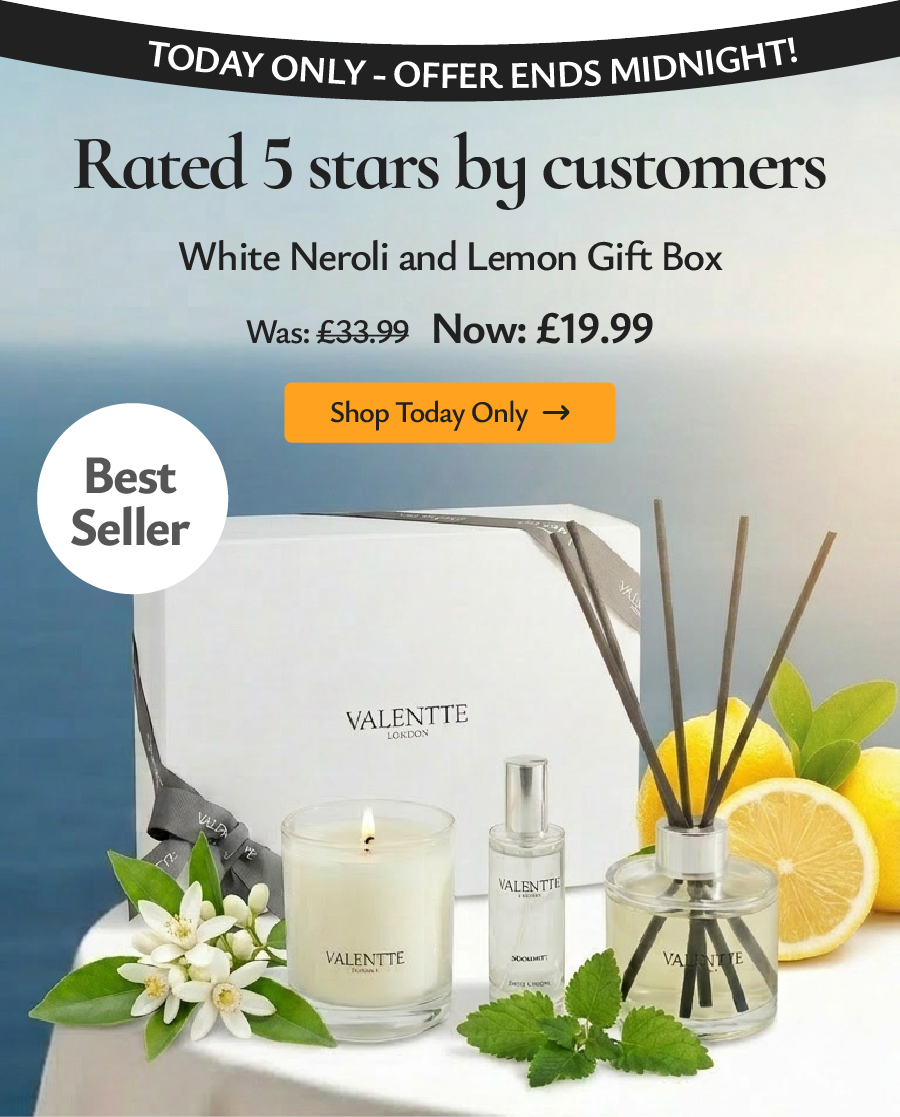 Rated 5 stars by customers. White Neroli and Lemon Gift Box - only £19.99.