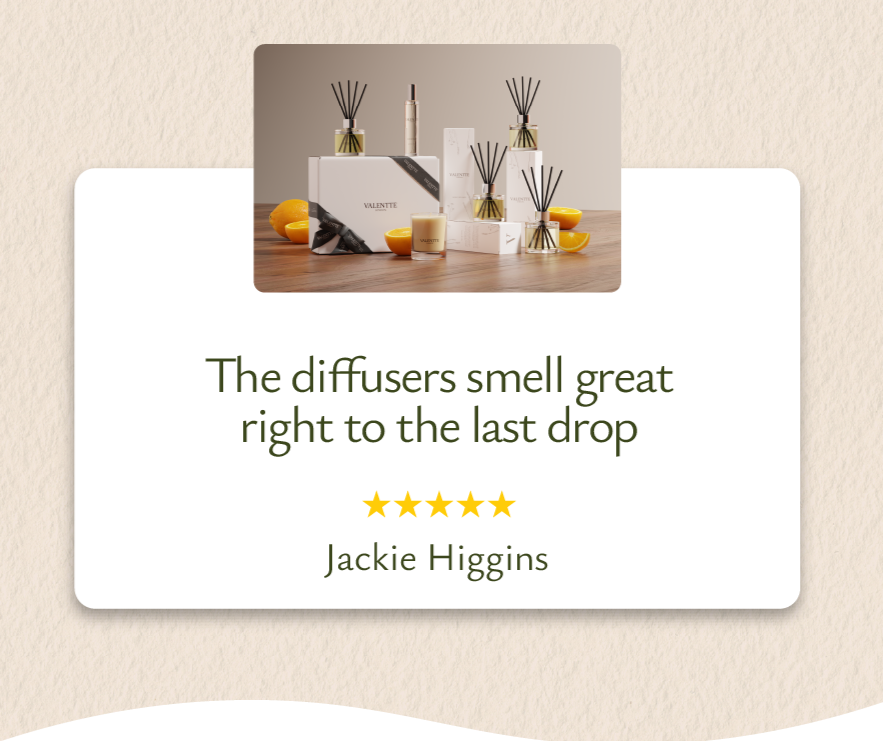 The diffusers smell great right to the last drop