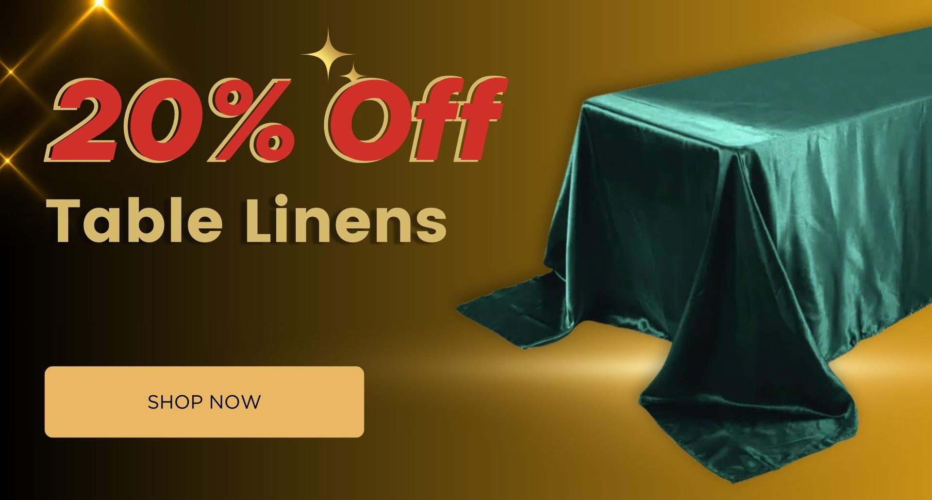 20% Off Table Linens