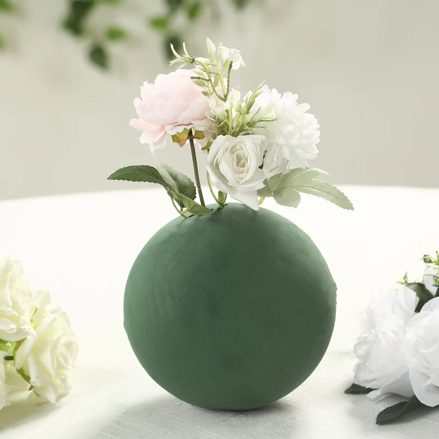 3-Pack 6'' Green DIY Flower Arrangements Craft Foam Ball, Smooth Floral Foam Ball