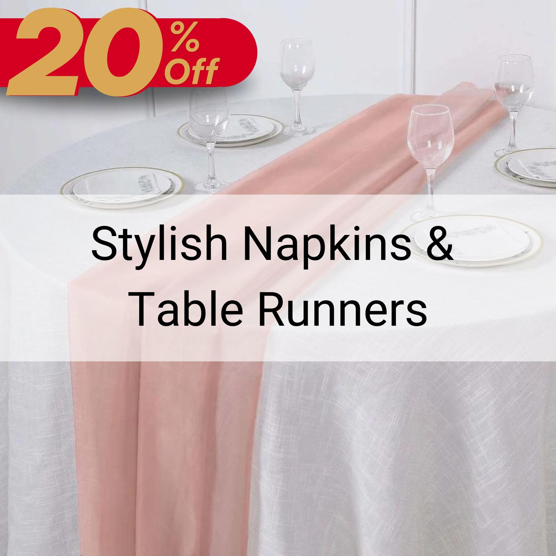 Stylish Napkins & Table Runners