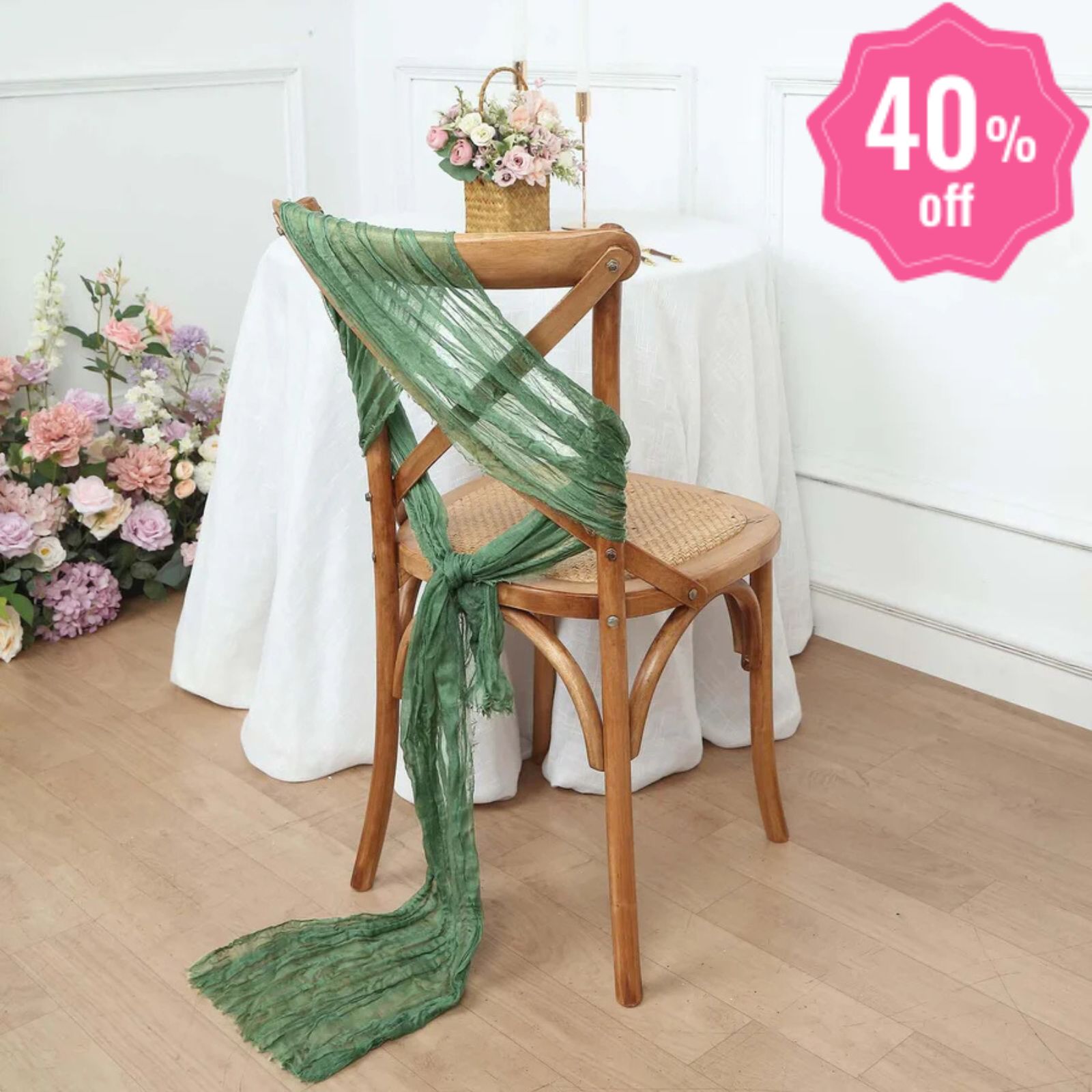 Cheesecloth Gauze Chair Sashes