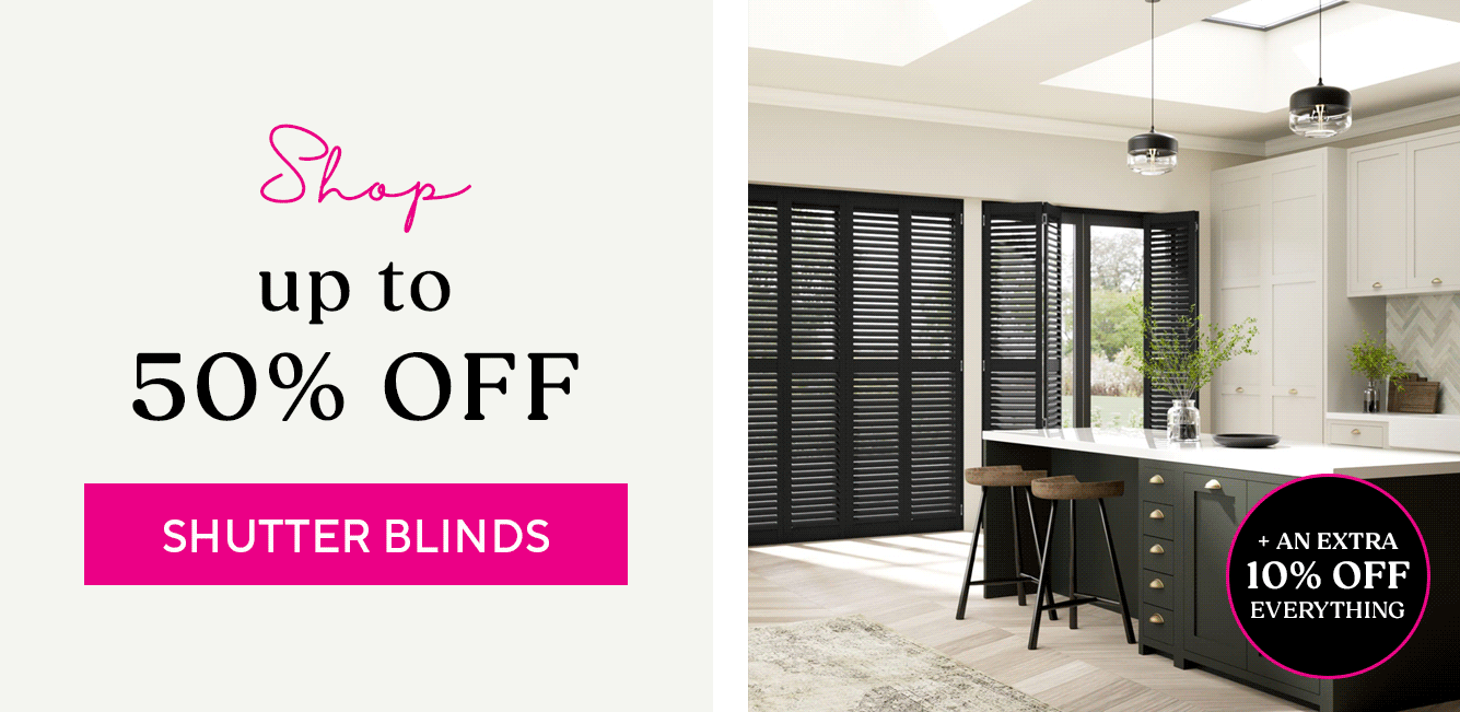 Shop Up To 50% Off Shutter Blinds + An Extra 10% Off Everything