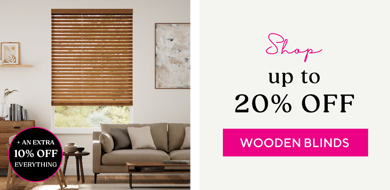 Shop Up To 20% Off Wooden Blinds + An Extra 10% Off Everything