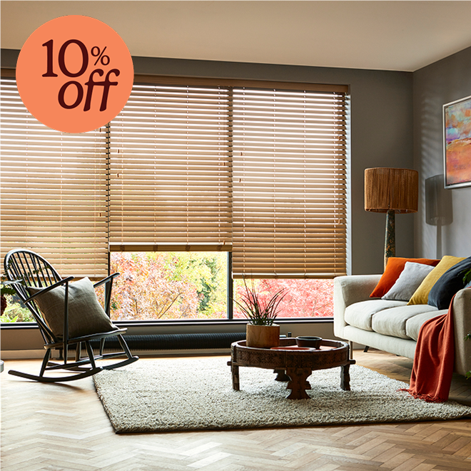 Faux wood blinds