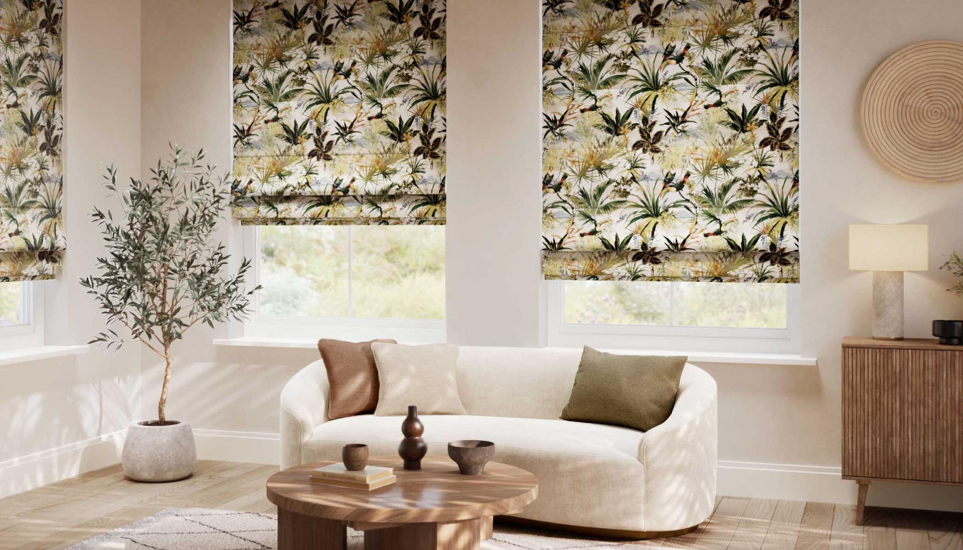 TOUCAN VELVET JUNGLE ROMAN BLIND
