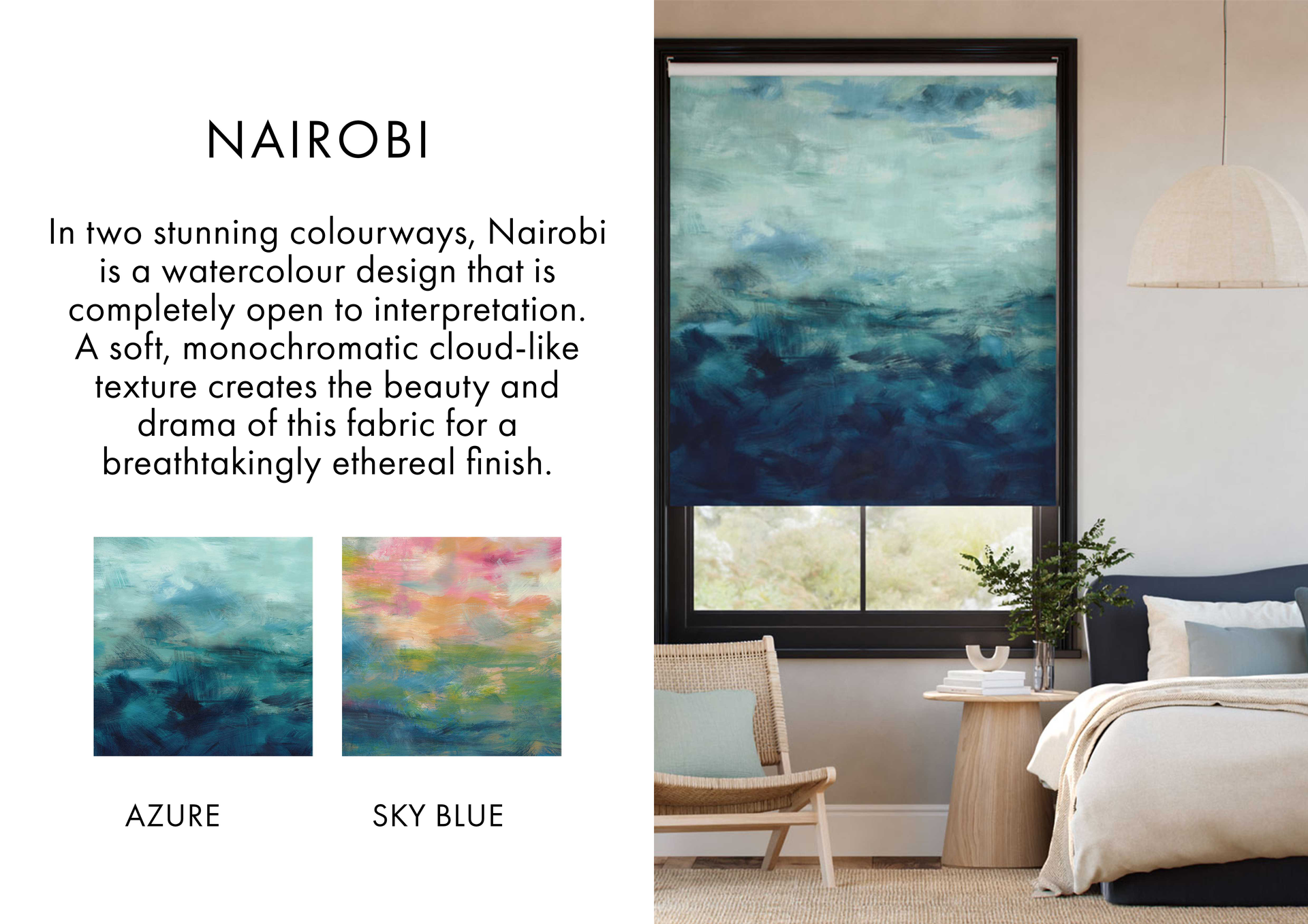 NAIROBI AZURE ROLLER BLIND