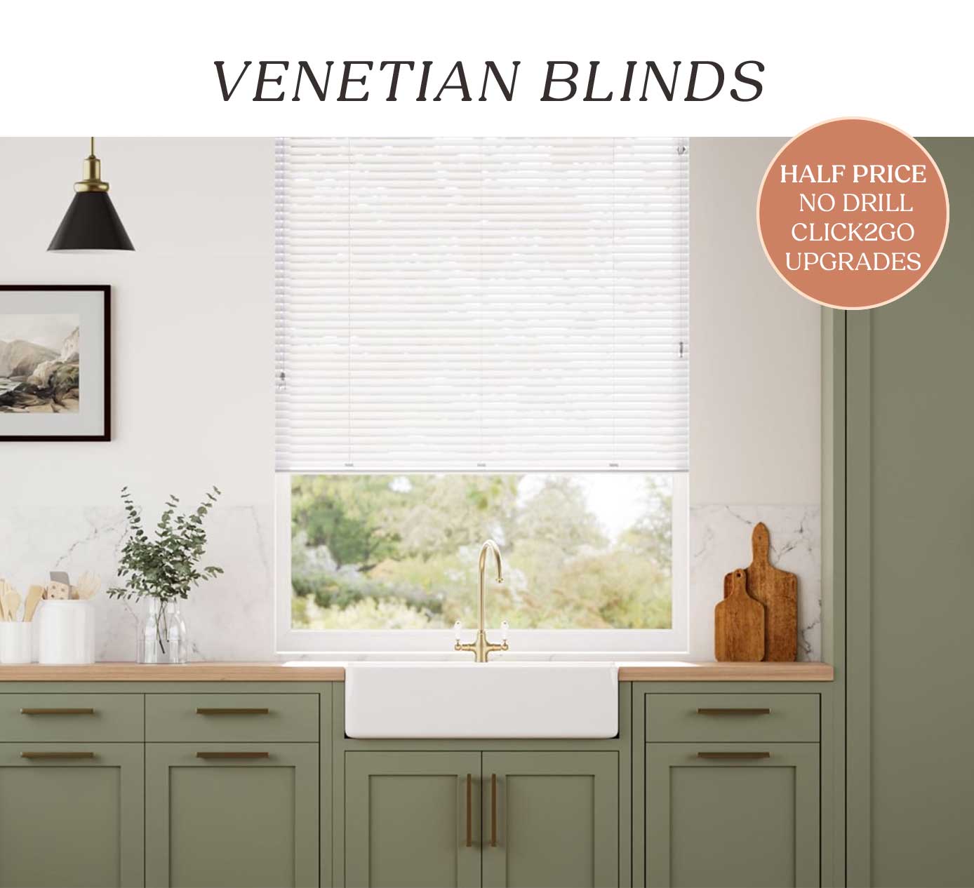 Venetian Blinds - Half Price No Drill Click2Go Upgrades