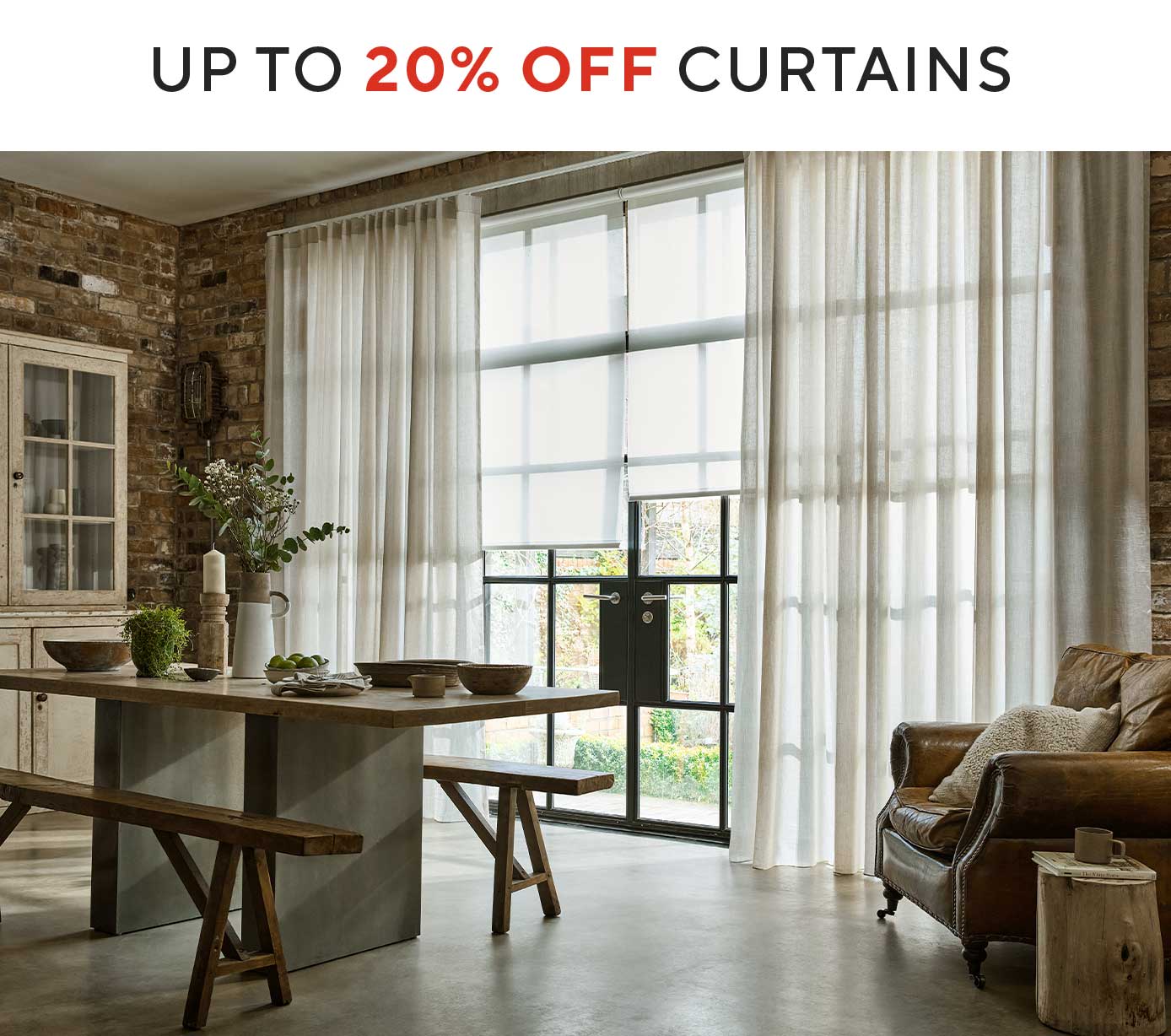 UP TO 20% OFF CURTAINS