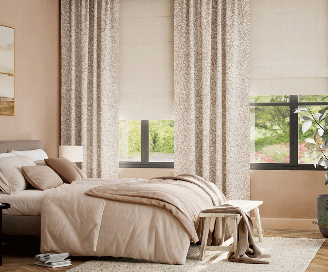 FREE BLACKOUT LINING UPGRADES ON ROMAN BLINDS & CURTAINS