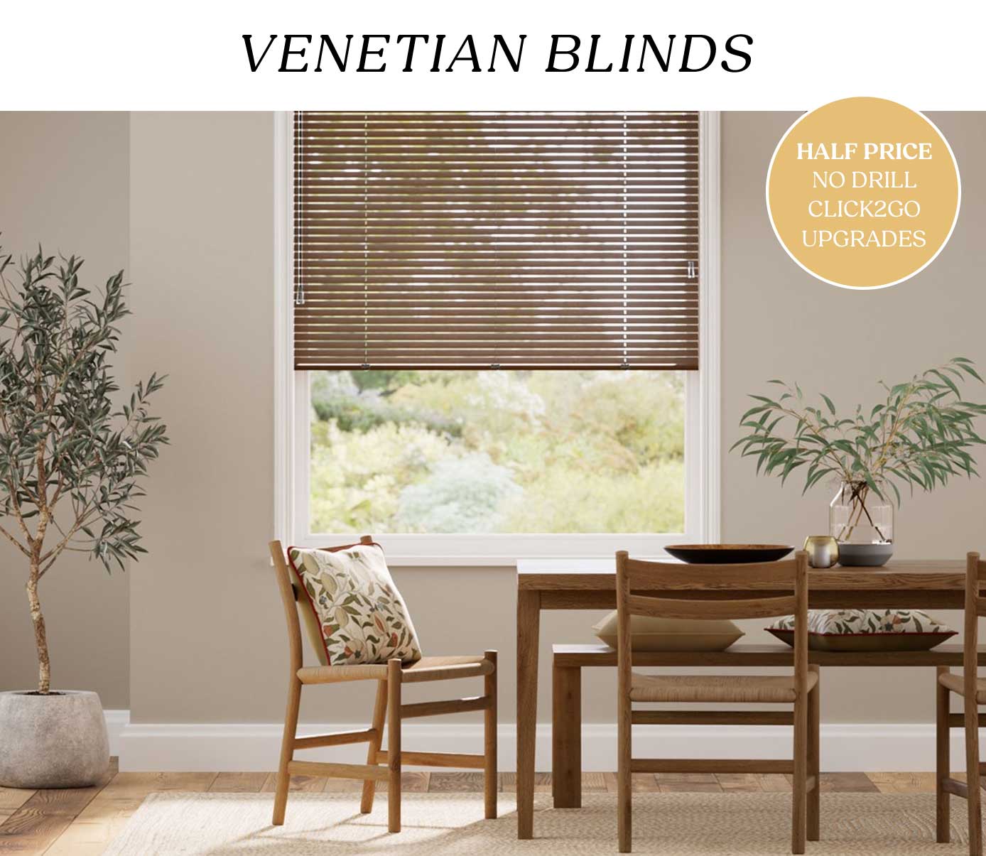 Half Price No Drill Click2Go Upgrades On Venetian Blinds