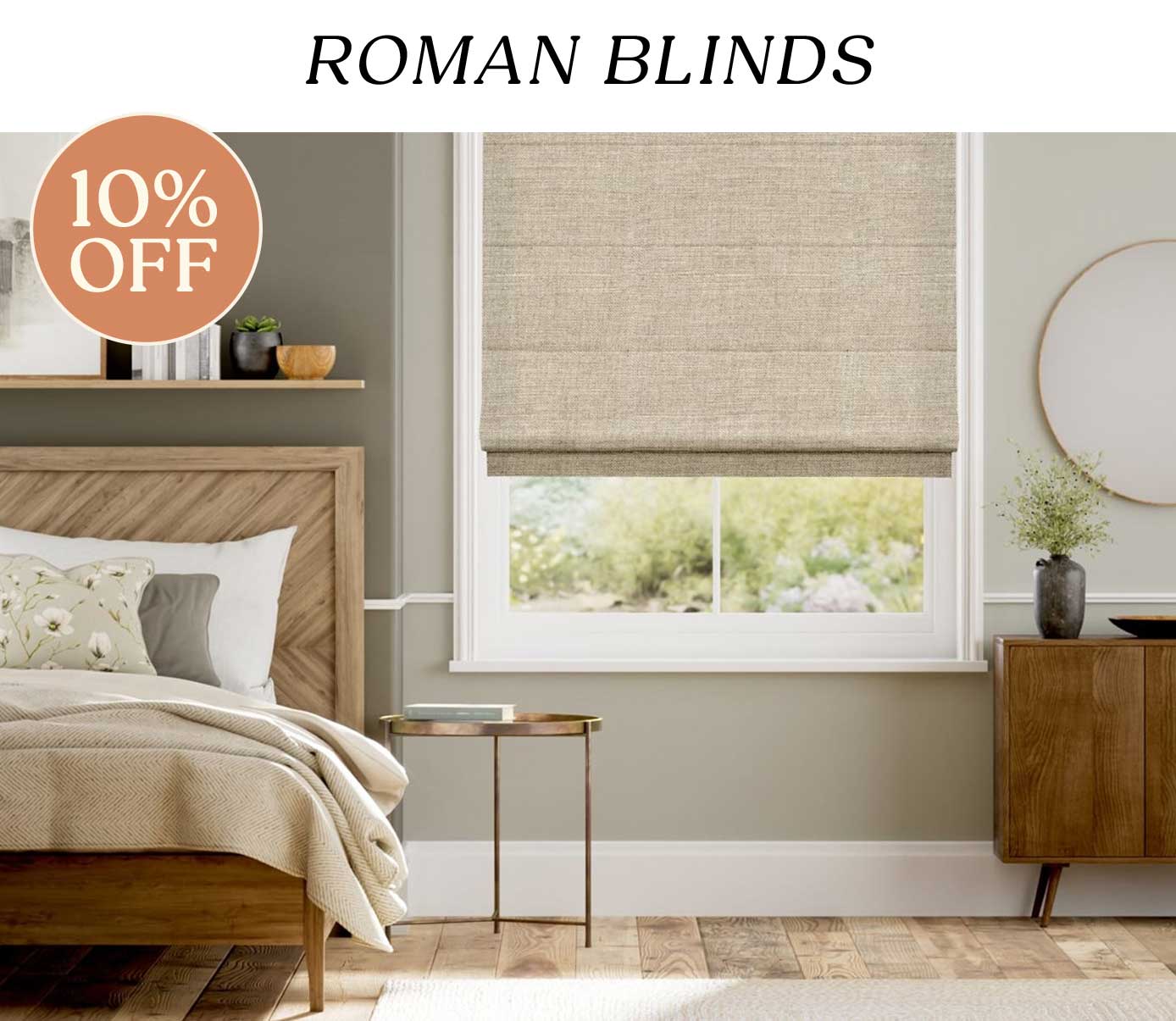 10% Off Roman Blinds